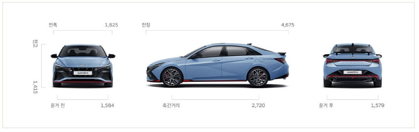 현대 아반떼 N 차량 제원