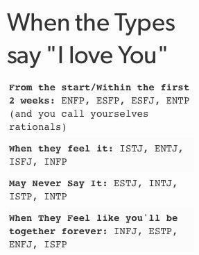  MBTI 유형별로 당신에게 언제 '사랑해요' 고백할까요?