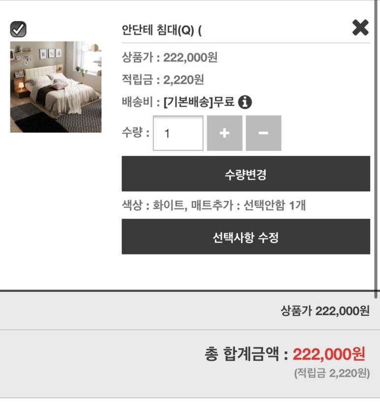 장인가구 침대 [내 돈 내고/이사일기] 장인가구 안단테 45