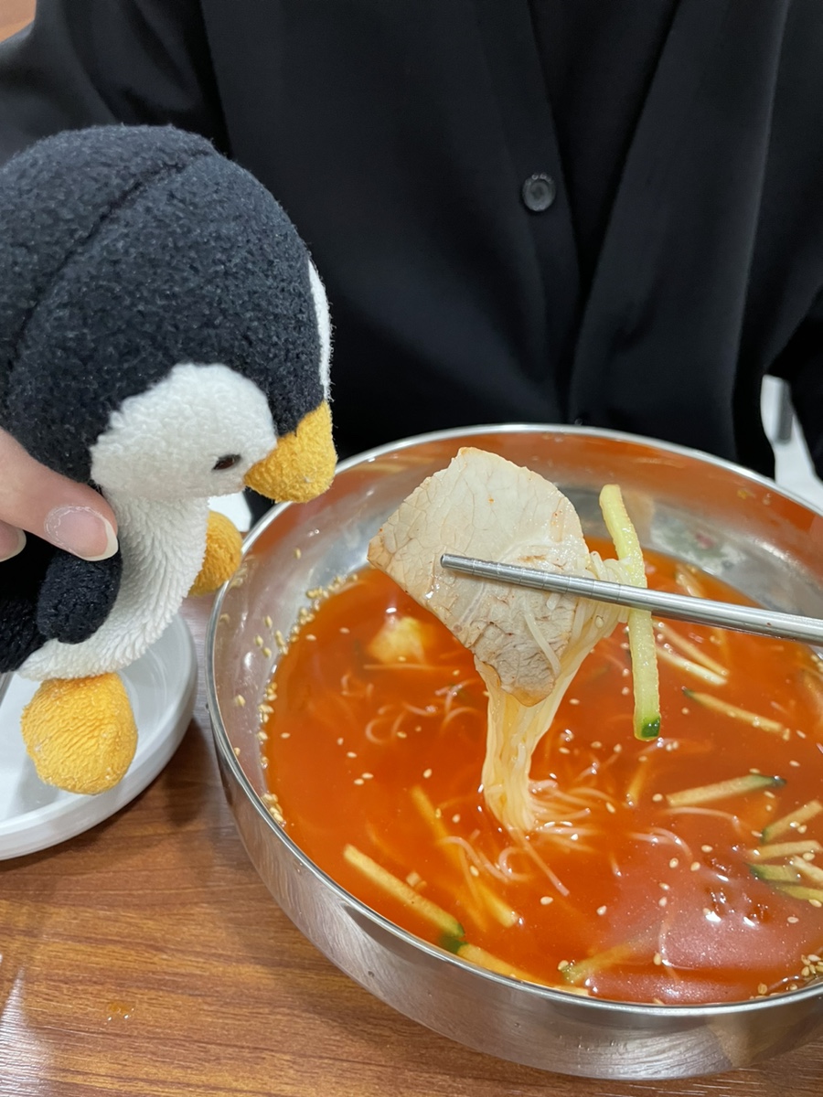 펭귄도 고기냠냠