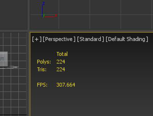 3ds Max How display the Count, polygon Count
