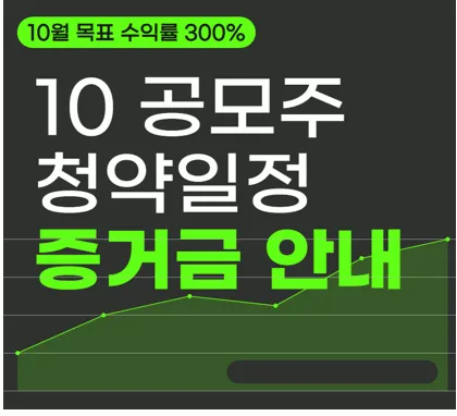 10월 공모주 청약 일정