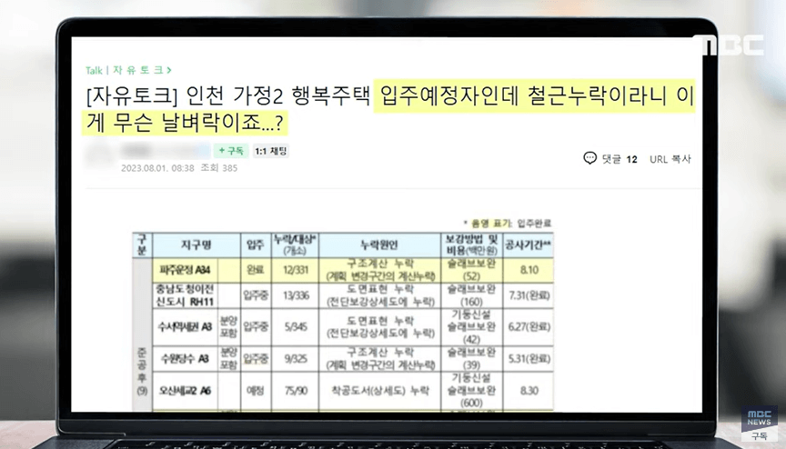 철근누락아파트15개