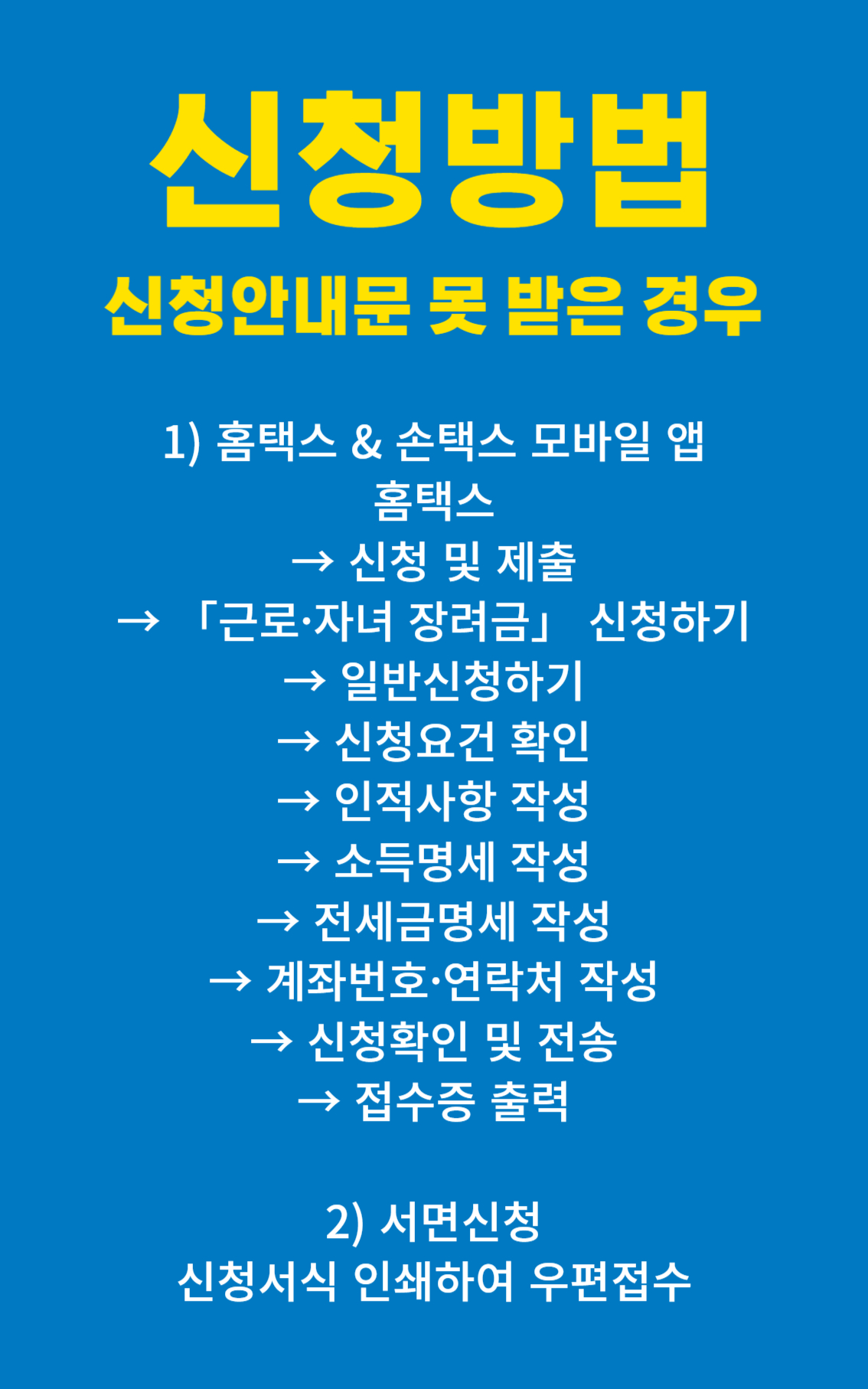 근로장려금 신청방법