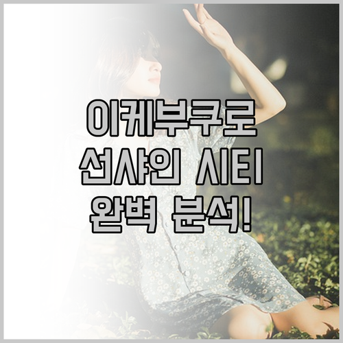 이케부쿠로 아파트 완벽 분석 선샤인 