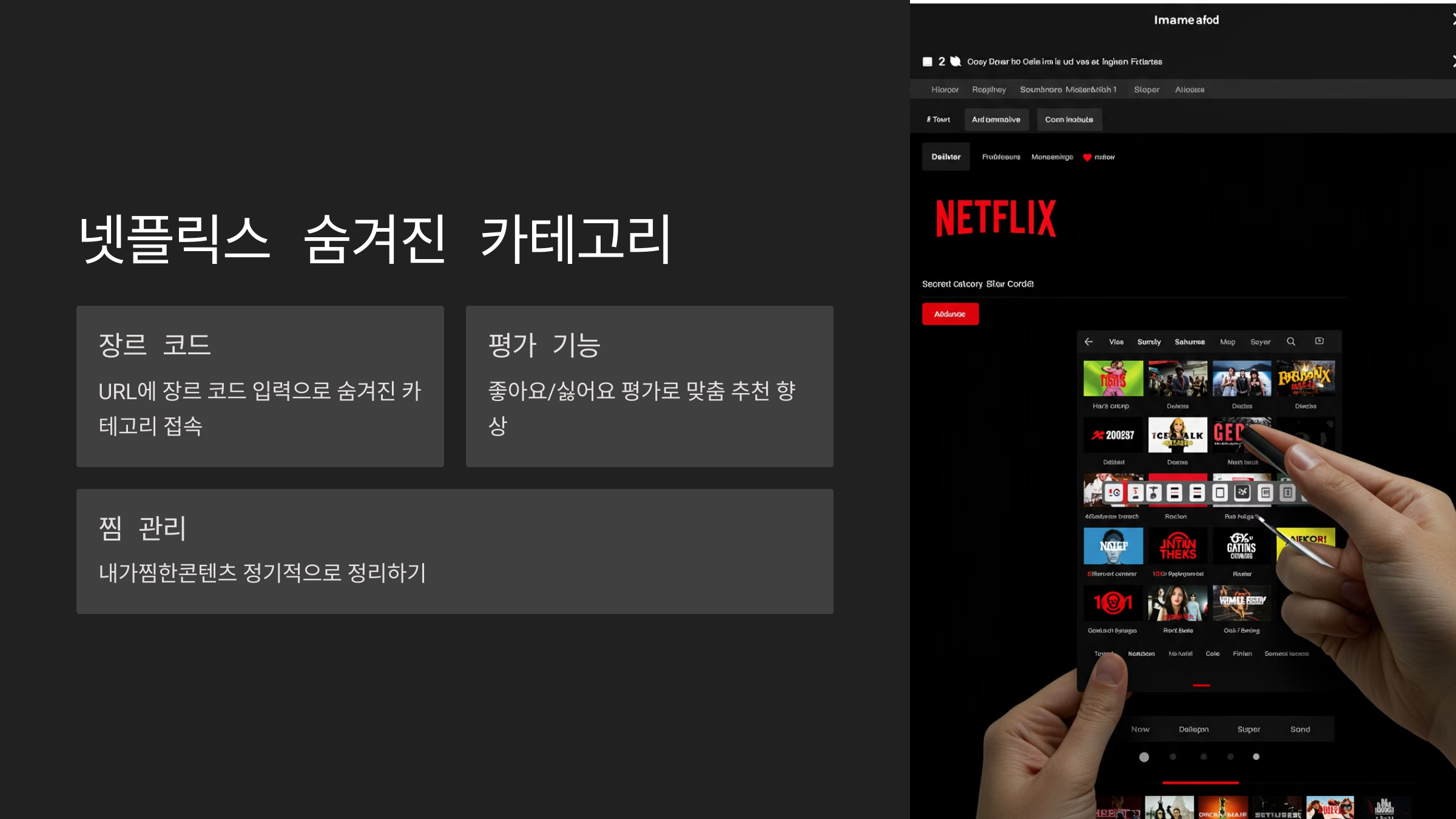 넷플릭스 숨겨진 카테고리
