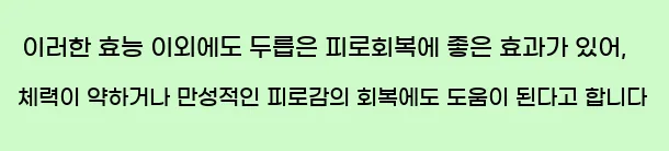  이러한 효능 이외에도 두릅은 피로회복에 좋은 효과가 있어, 체력이 약하거나 만성적인 피로감의 회복에도 도움이 된다고 합니다