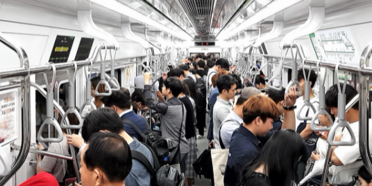  전철 혼잡도 순위, 지하철 혼잡도 순위