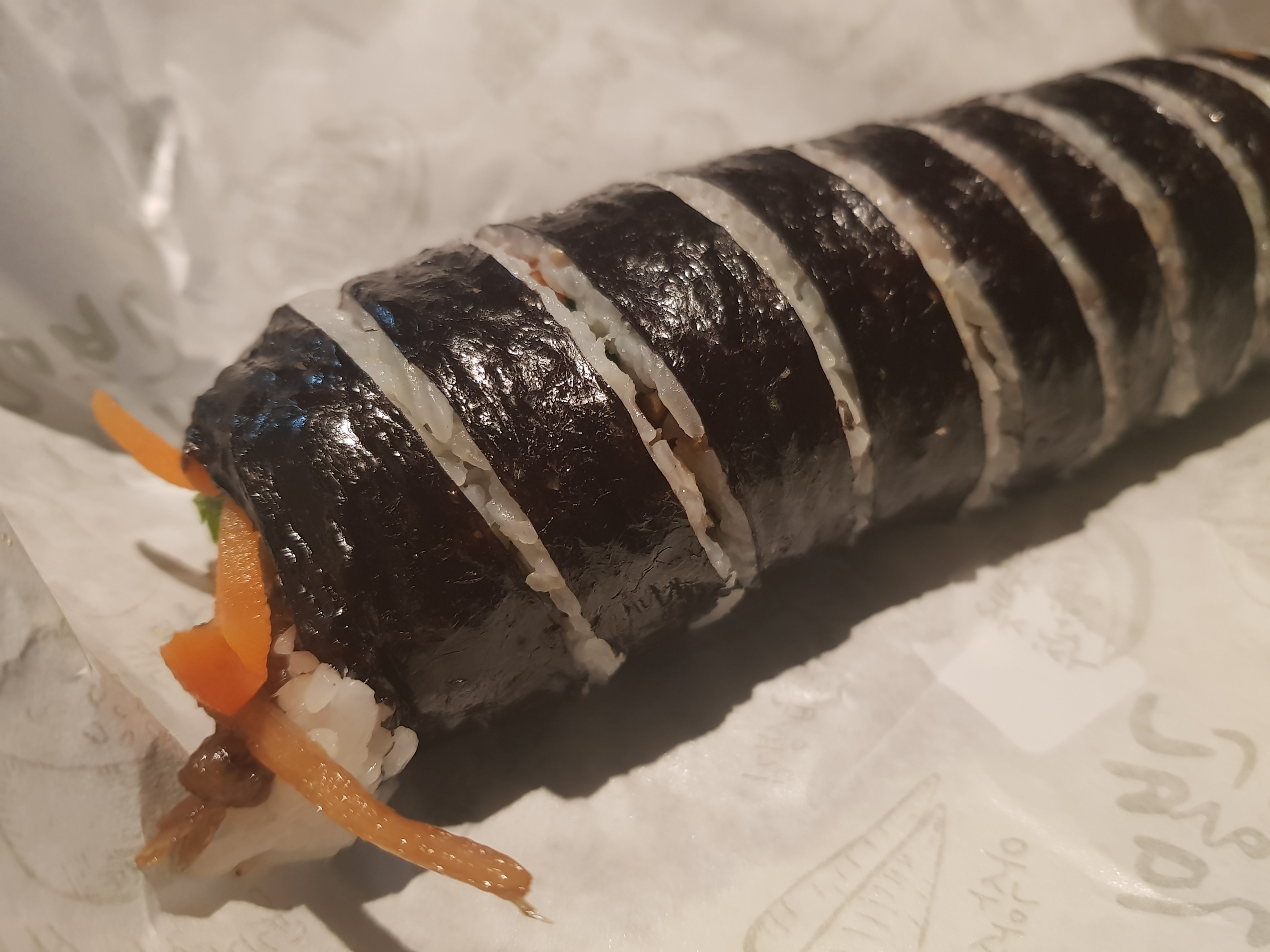  고봉민김밥 돈까스김밥 리뷰! 라면이랑 같이 먹어보자~