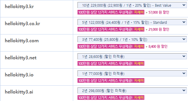 도메인 구입 - 도메인 업체 6곳 구입 가격 비교 (.com, .net 등 구입) 도메인 구입 - 도메인 업체 6곳 구입 가격 비교 (.Com, .Net 등 구입)