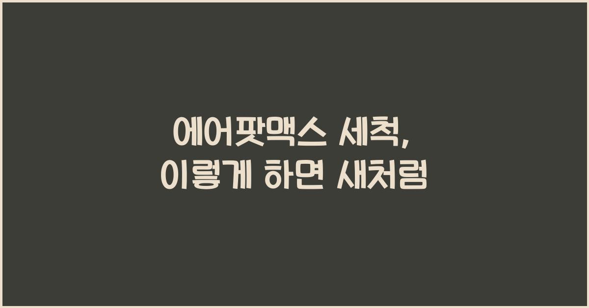 에어팟맥스 세척