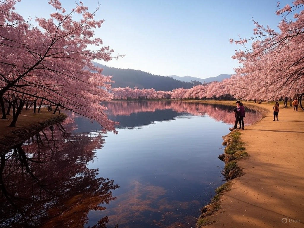 경포호 벚꽃