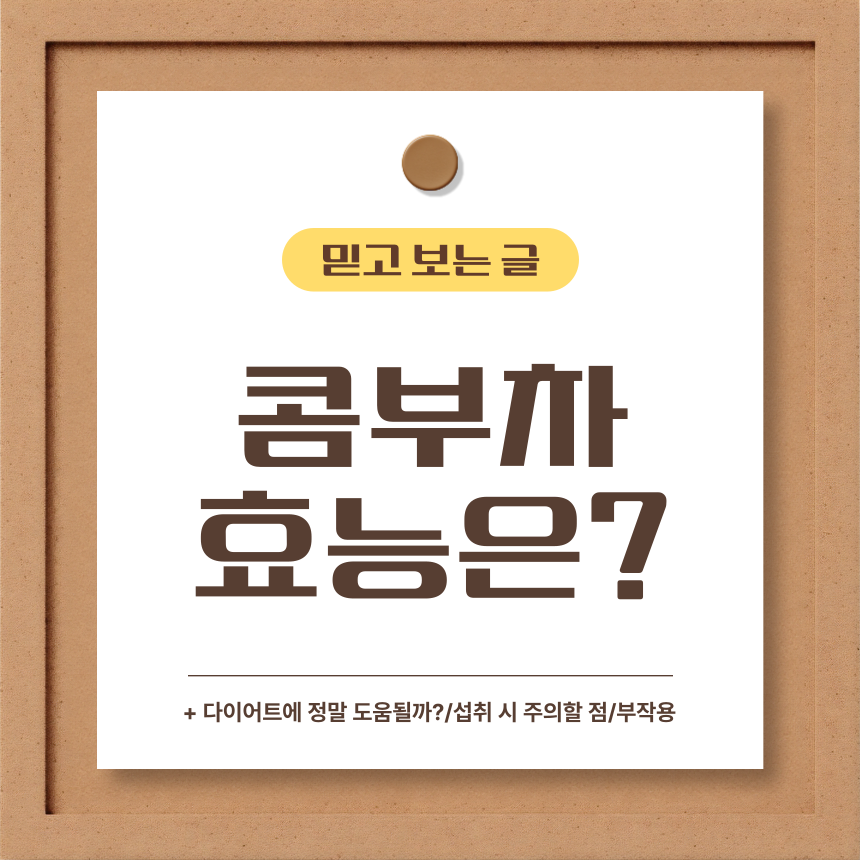  콤부차 효능은?