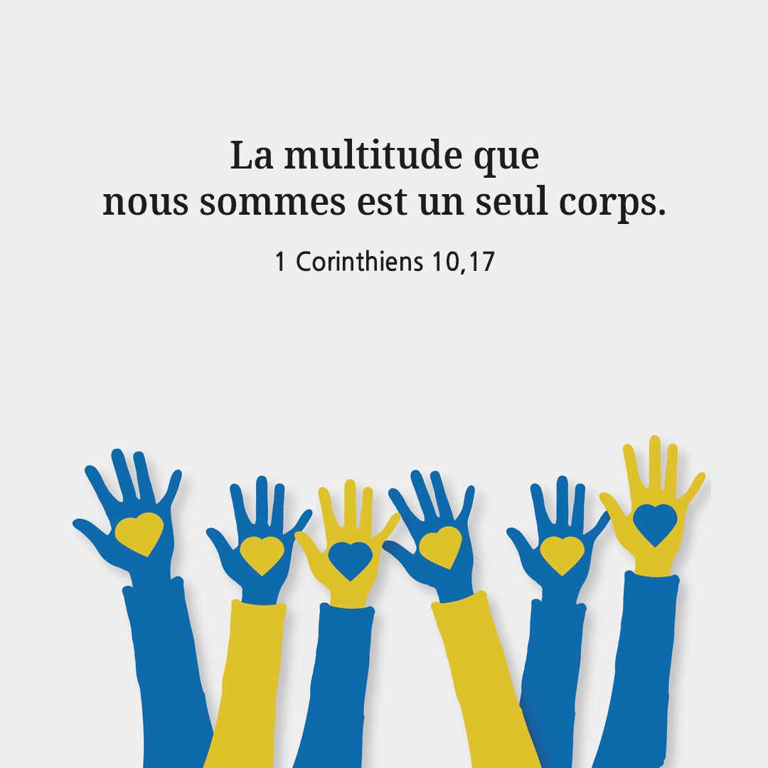 La multitude que nous sommes est un seul corps. (1 Corinthiens 10&#44;17)