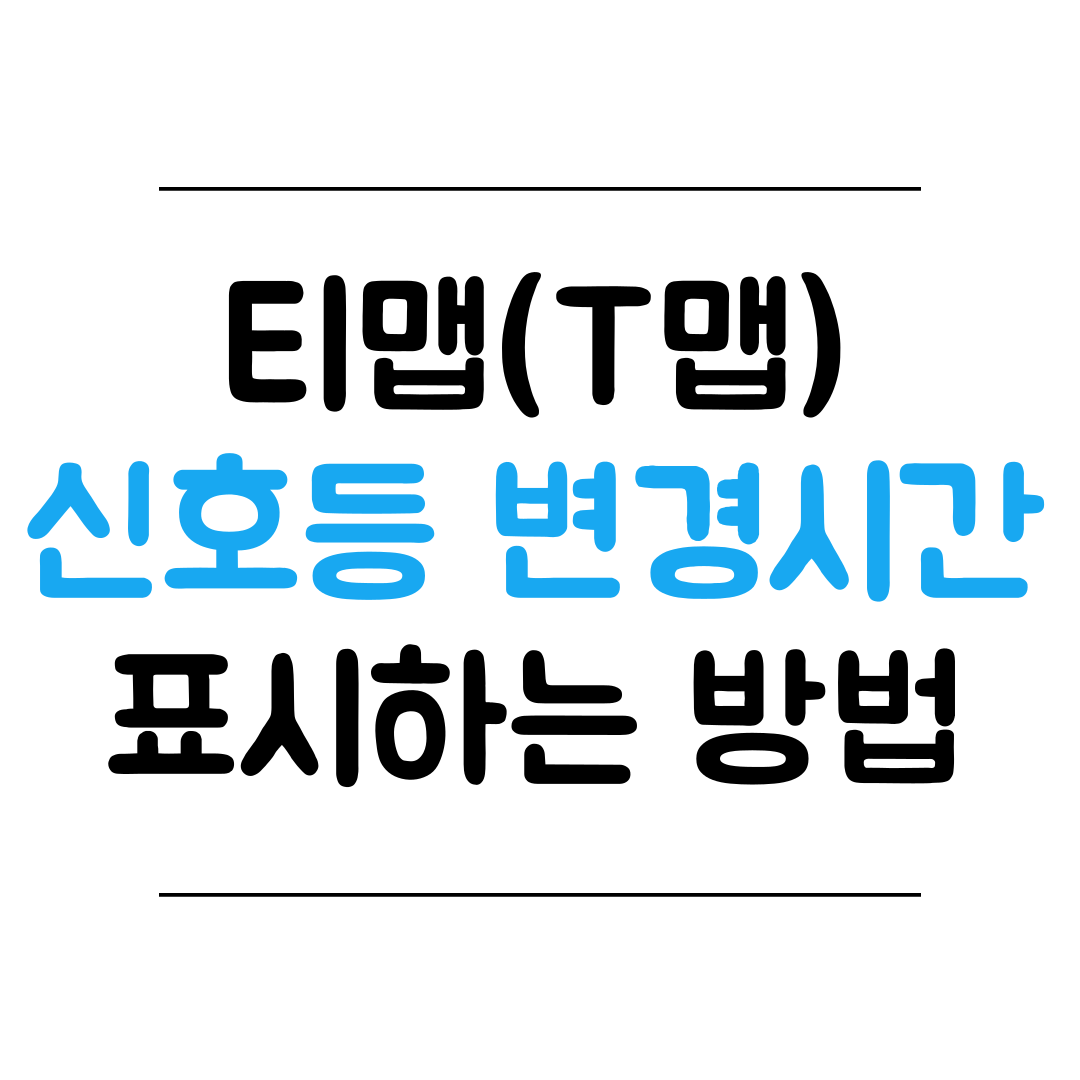 티맵(T맵) 신호등 잔여 시간 표시 설정 방법 썸네일