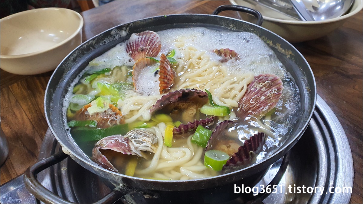  동인천 칼국수 맛집, 청정가리비 칼국수