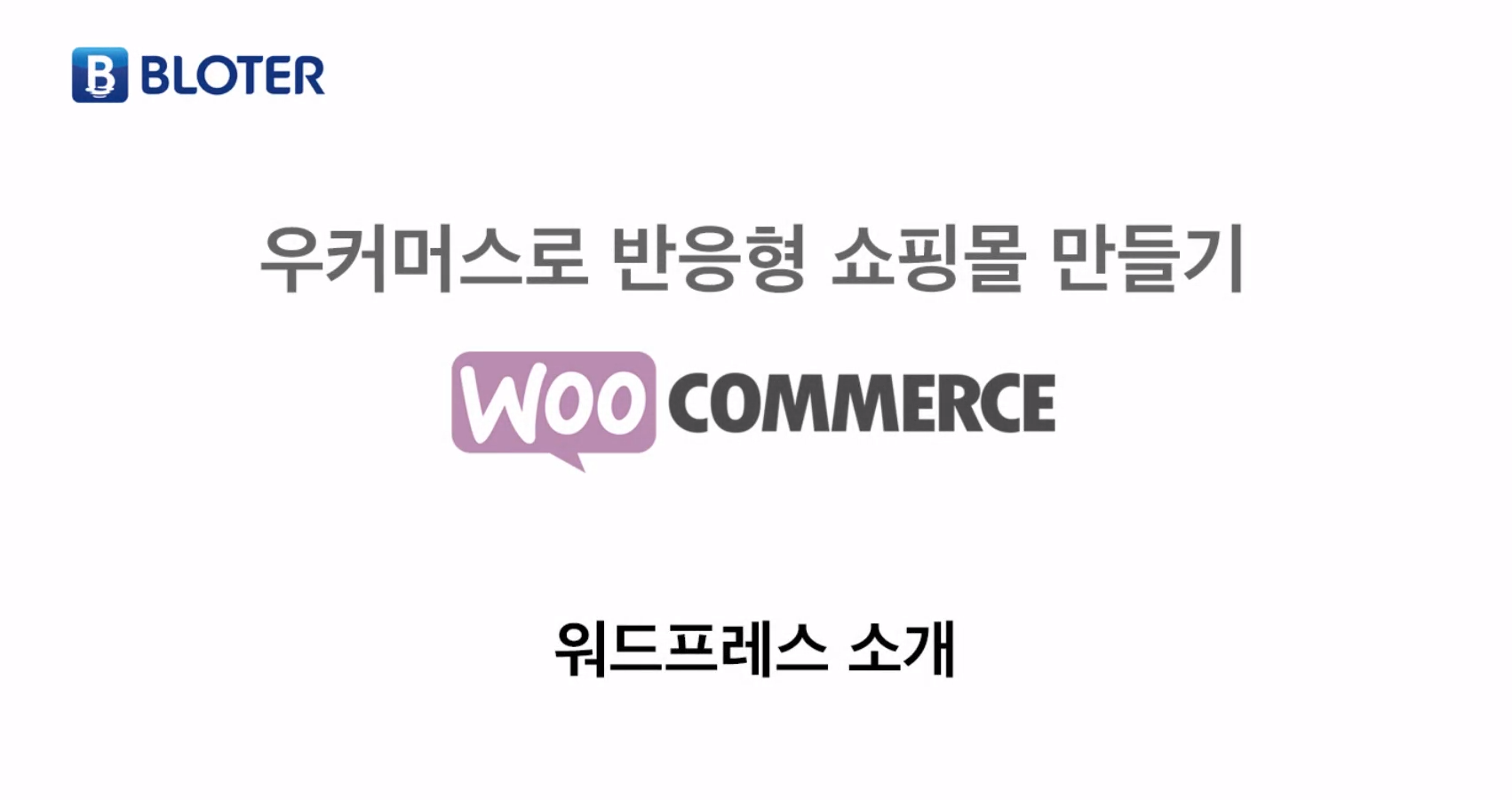  쇼핑몰강좌 // 국내 쇼핑몰 제작에 많이 쓰이는 '워드프레스 우커머스'라는 기술을 활용해 실제 운영이 가능한 쇼핑몰 웹사이트 만들기
