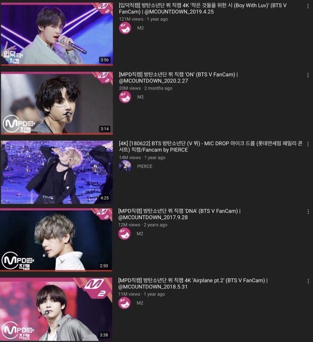 '직캠의 제왕' 방탄소년단 뷔 1000만뷰이상 직캠 5개 보유