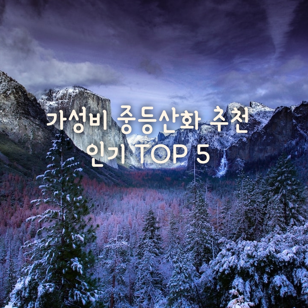  겨울 등산을 위한 가성비 등산화 추천 인기 TOP 5