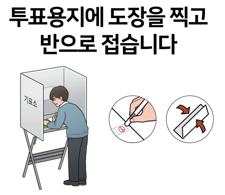 그림으로 보는 관내 투표 방법4