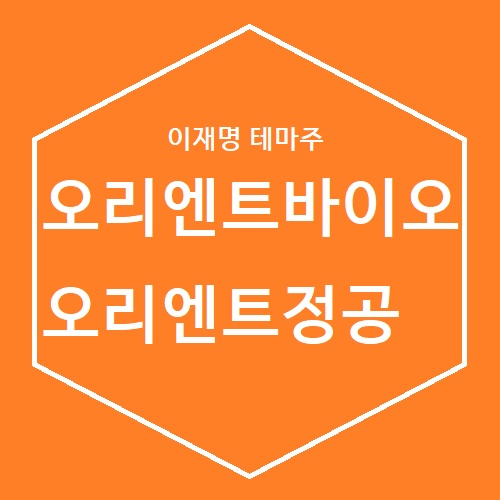  오리엔트바이오 오리엔트정공 주가, 이재명 테마주