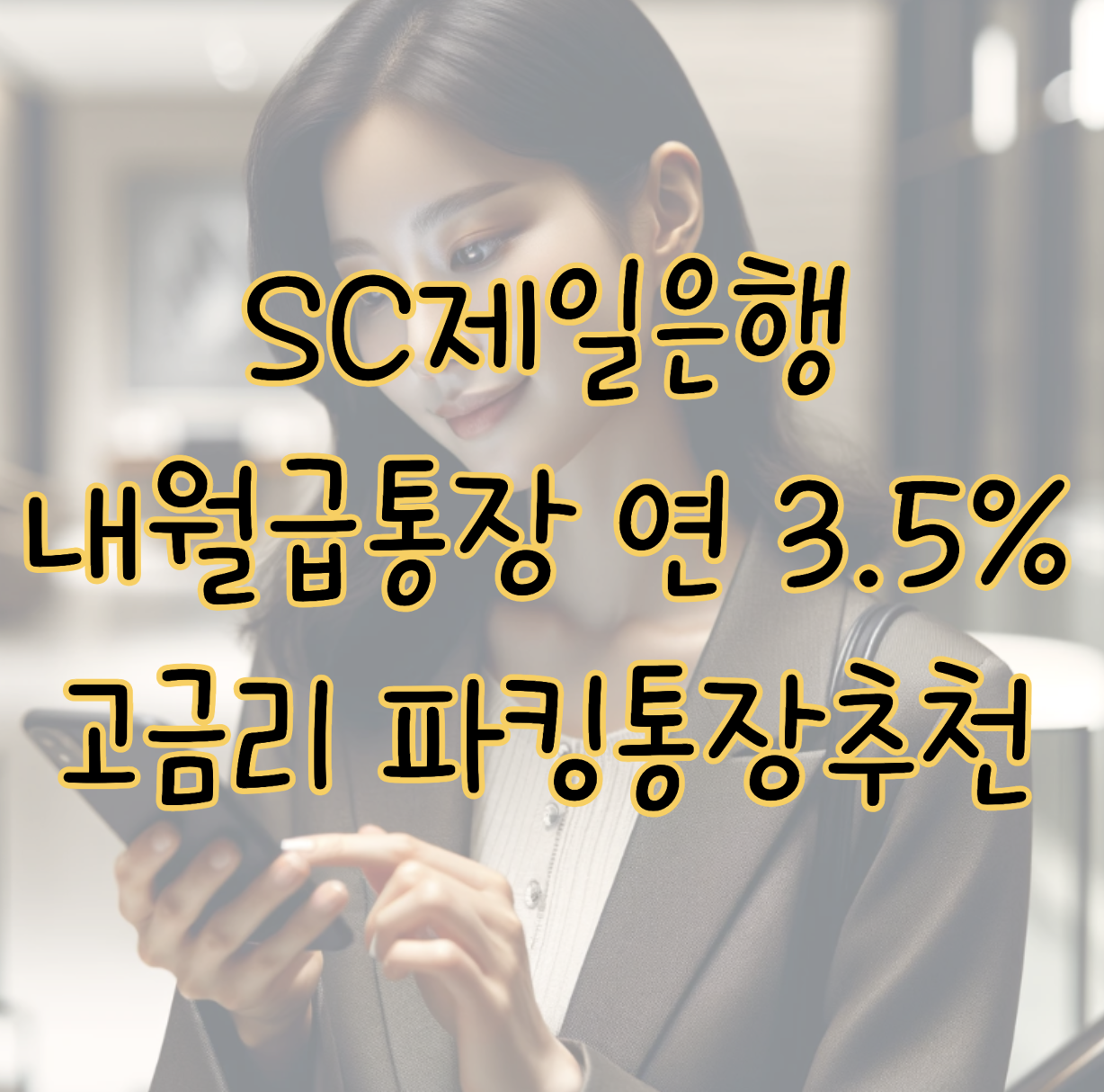 SC제일은행 내월급통장 연 3.5% 파킹통장 고금리 혜택 받는 방법 표지