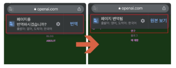 크롬한국어번역