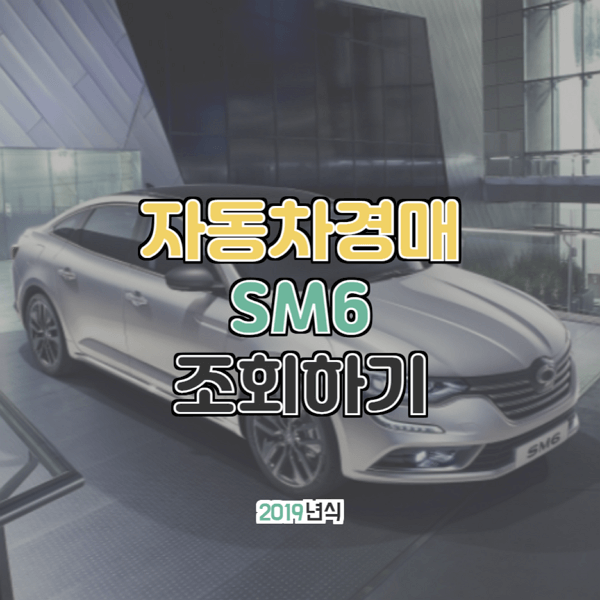  대법원 자동차경매 르노삼성 SM6 2019년형