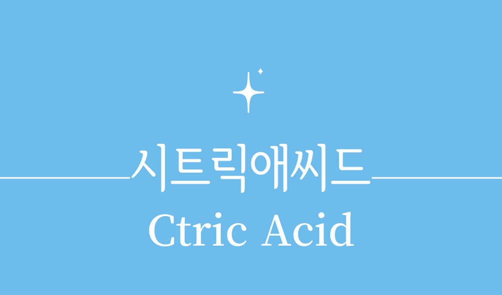 &#39;시트릭애씨드(Ctric Acid)&#39;