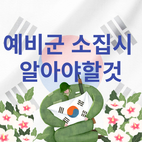  예비군 훈련 소집시 알아야 할것