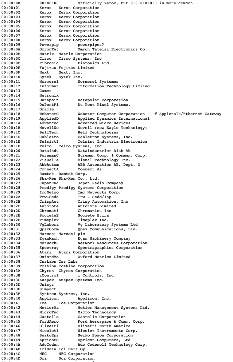 3. Wireshark manufacturer database 활용