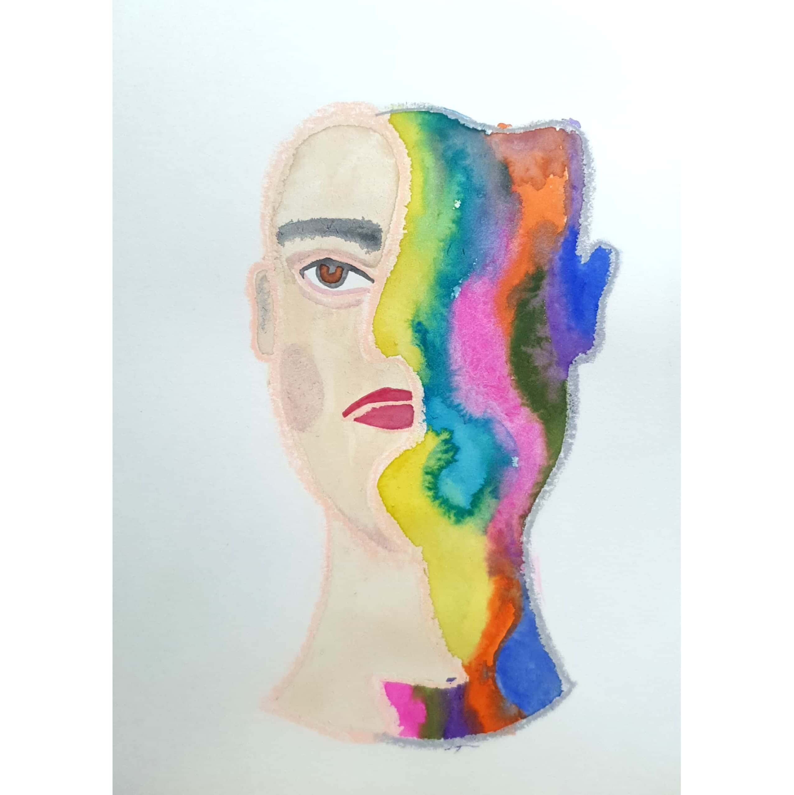  Mixed Face 섞인 얼굴 / 일러스트 그림 드로잉 / 인물화 그리기