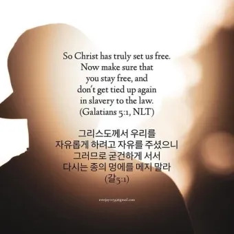 갈라디아서 5장 22절 묵상 - 오직 성령의 열매는 사랑과 희락과 화평과 오래 참음이라_21