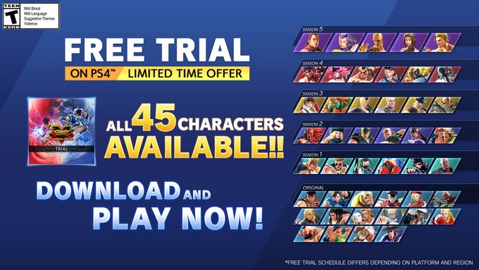  스트리트 파이터 5: 챔피언 에디션은 45명의 파이터와 함께 제한된 시간 동안 PS4 및 PS5에서 무료입니다.