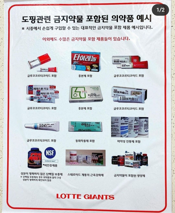  일상에 쓰이는 도핑테스트 걸리는 의약품