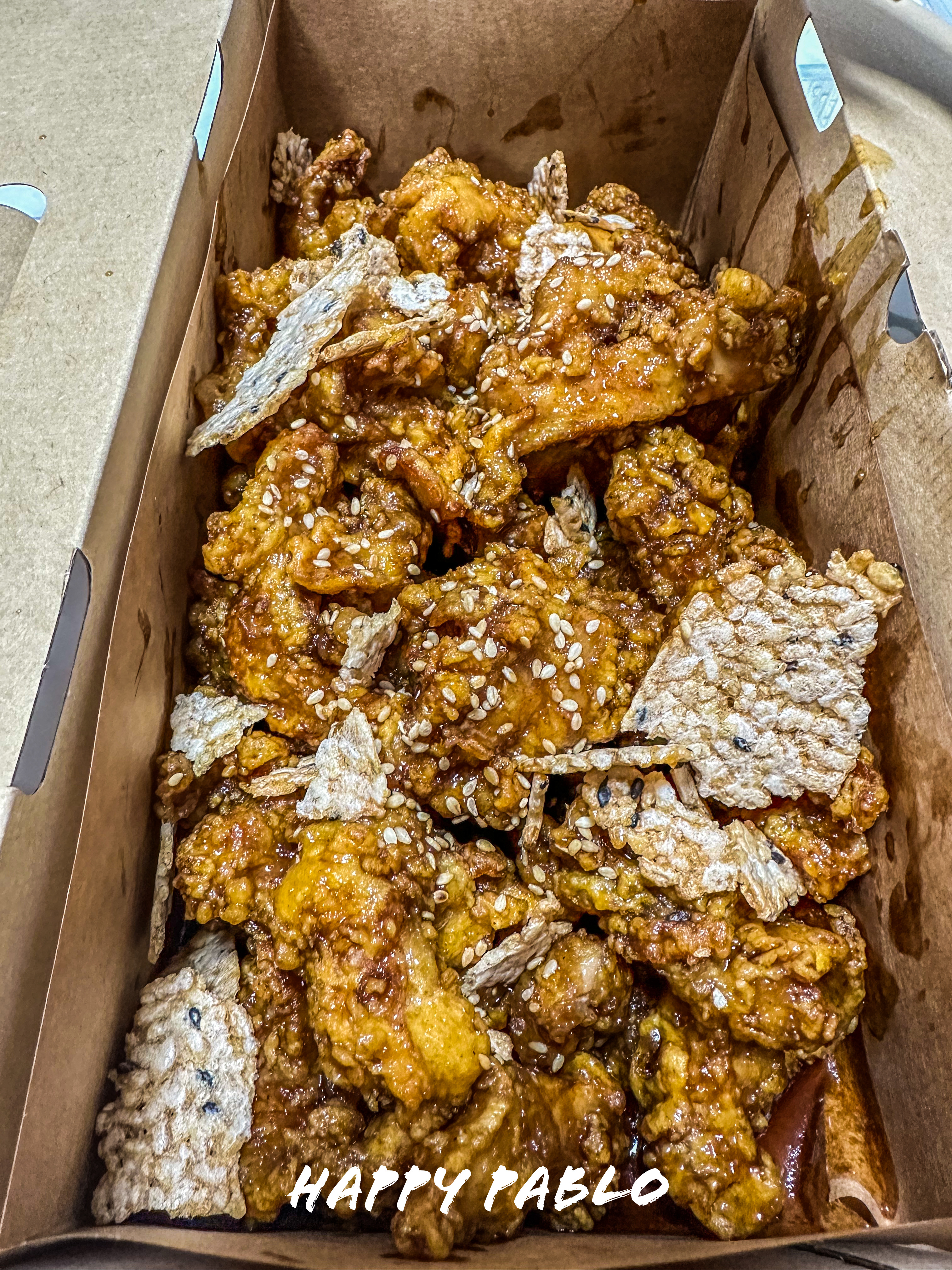  노랑통닭, 바삭누룽지치킨, 누룽지가 방해된다!