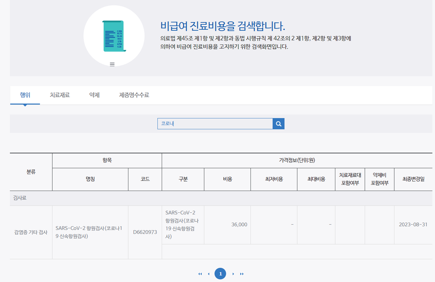 코로나 신속항원 검사비용