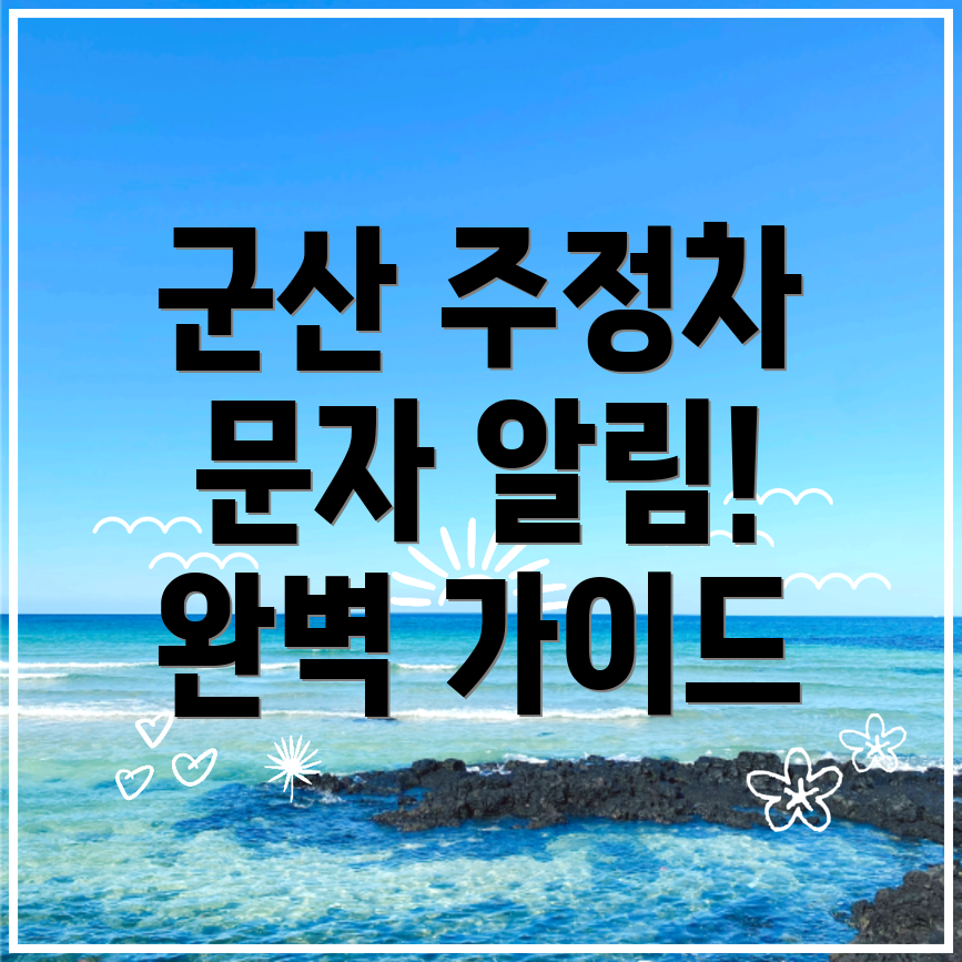 주정차단속 문자알림 서비스