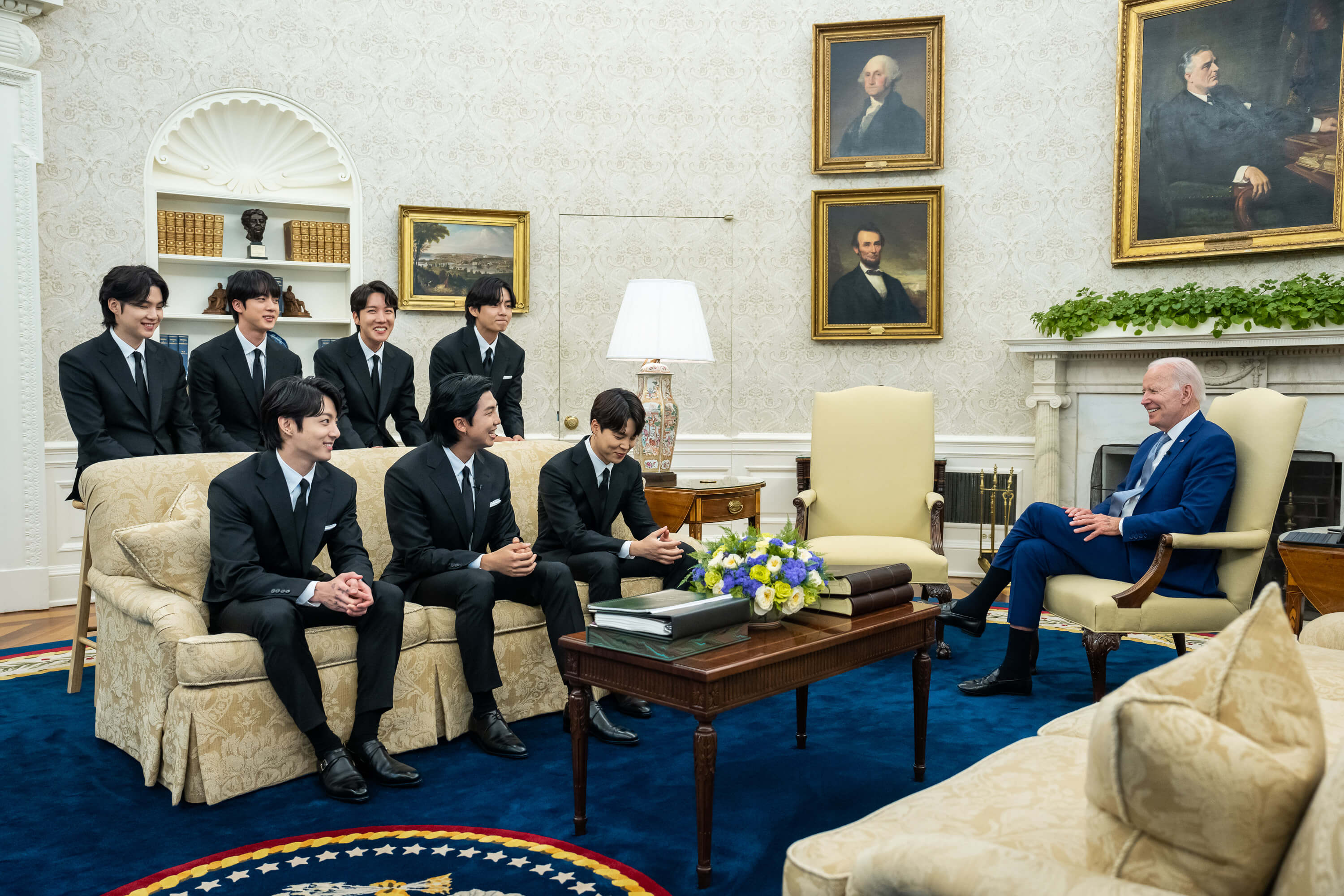 White House&#44; President Biden & BTS