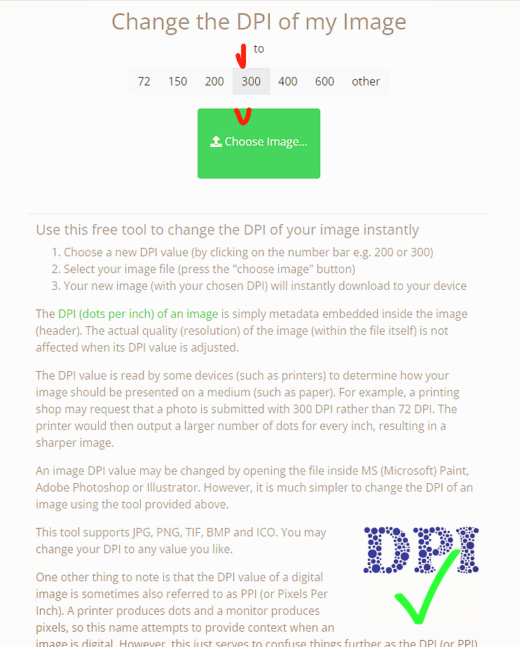 DPI-Converter 화면