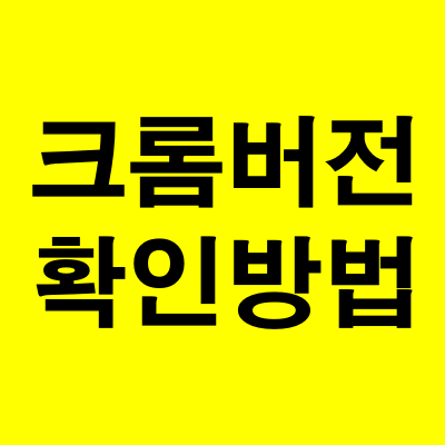 크롬 버전 확인 방법