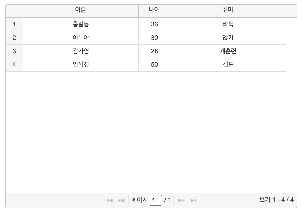  jQuery jqgrid post, get 방식 사용
