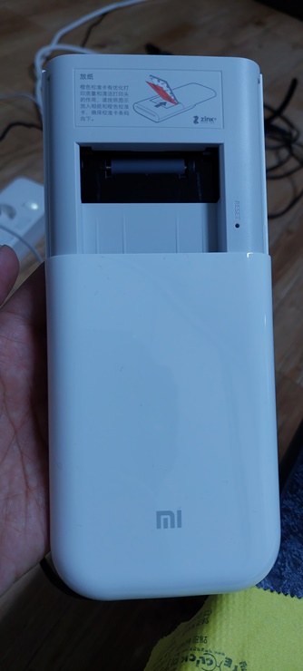 인화지 넣는곳 슬라이드 오픈