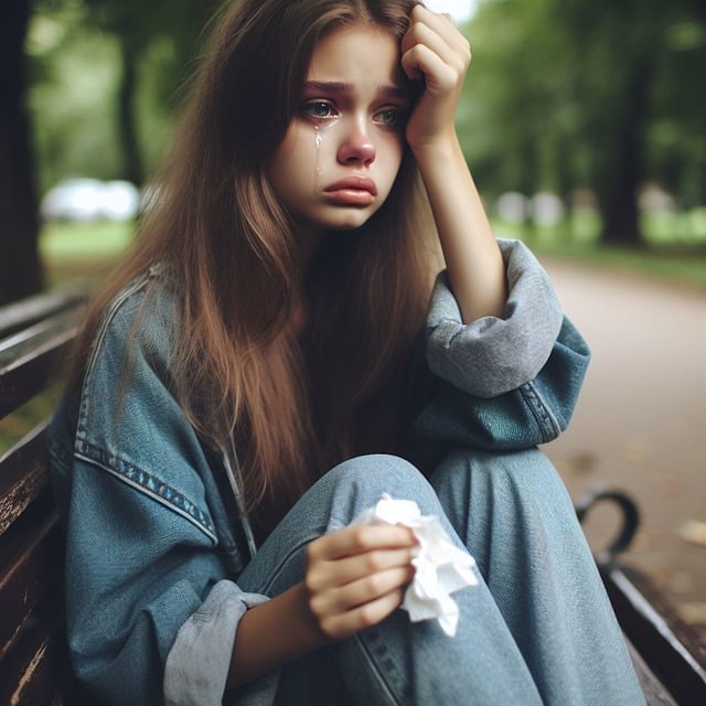 눈물흘리며-울고있는-여학생