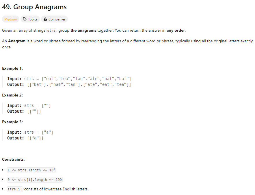 [Leet Code] Group Anagrams : Java