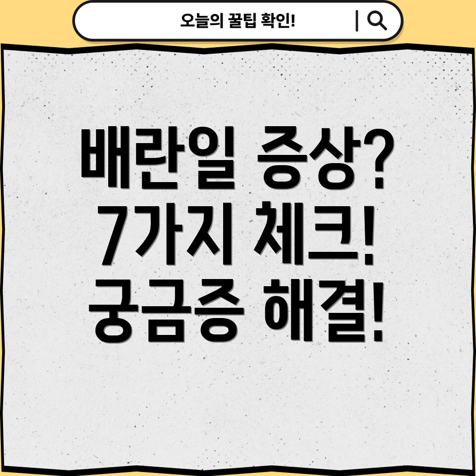 배란일 증상 7가지 & 궁금증 Q&A 2024년 최신 정보