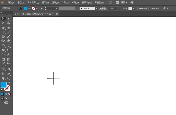 일러스트레이터 캔버스에 십자모양 그리기