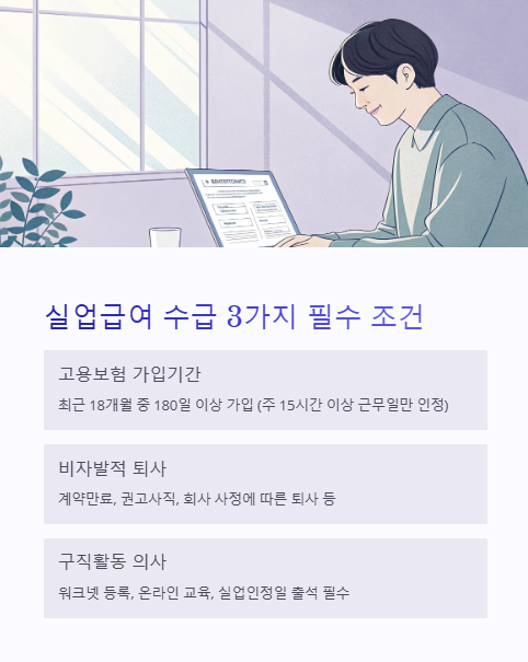 실업급여 수급 3가지 필수 조건