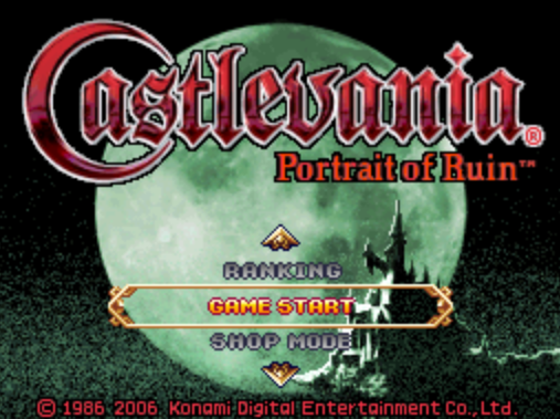  (NDS / USA) Castlevania Portrait of Ruin - 닌텐도 DS 북미판 게임 롬파일 다운로드