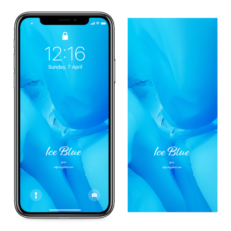 02 파란색 얼음 동굴 C - Ice Blue 아이폰여름배경화면